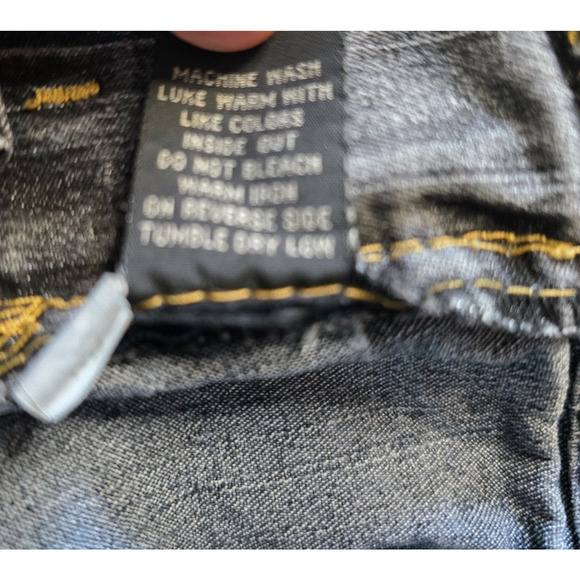 Angels Jeans Juniors 3 Blue Flare Raw Hem Ankle Embordered Sequin Bejeweled - Picture 5 of 16